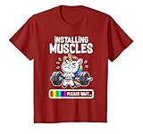 Divertido y lindo unicornio para entrenamiento, gimnasio, fitness, levantamiento de pesas, regalo Camiseta