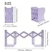 Zyners Adjustable Metal Bookends Heavy Duty for Shelves, 2 Dividers, Anti-Slip Design Expandable Book Ends for Desk, Office(Purple, 19 inches Max)