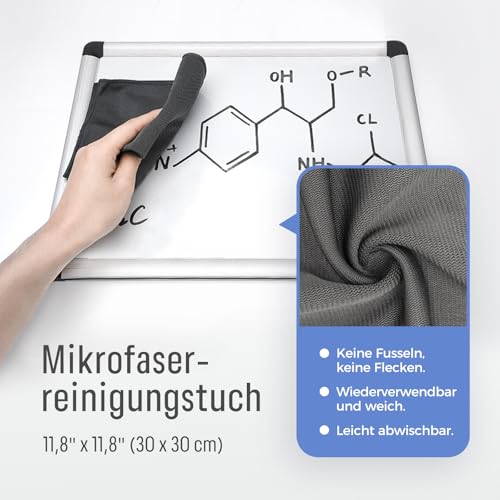 loukin Ungiftiger Whiteboard-Reiniger, 250ml Dry Erase Board Cleaner, geruchsarmes Whiteboard-Reinigungsspray mit Tuch, entfernt hartnäckige Flecken von Whiteboards