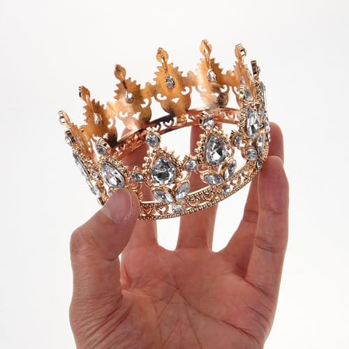 Diadema para novias y mujeres elegante accesorio de cristales y zinc 4