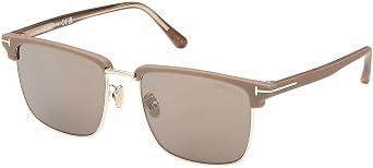 Tom Ford Sunglasses FT 0997 -H Hudson- 02 52L Shiny Pale Gold, t Logo/Roviex