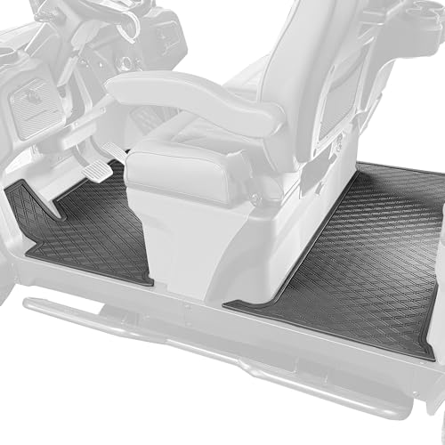Xtreme Mats Premium Golf Cart Mats Compatible with Denago Rover XL Models 2 Piece Set Overlay Style Custom Fit Durable Protection Double Diamond Rubber Floor Liner Protects OEM Flooring (All Black)