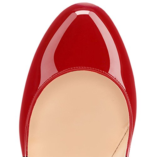 Eldof Womens High Heel Pumps Round Toe Stilettoes 4.7" Sky High Heels Party Dress Pumps2