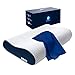 Casimum Orthopädisches Nackenstützkissen Memory Foam - Höhenverstellbares Nackenkissen entlastet Kopf & HWS - Schlafkissen gegen Nackenschmerzen 60x30cm, inklusive Kissenbezug in blau