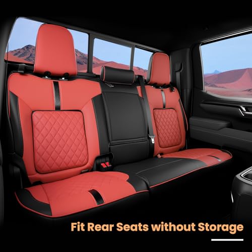Image of 2019-2026 Chevy Silverado /GMC Sierra Seat Covers, Black & Red