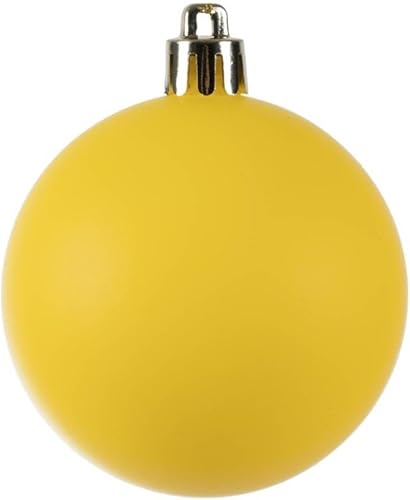 Vickerman 623985-2.4" Adorno de bola amarilla mate para árbol de Navidad (paquete de 24) (N590678DMV)