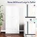 BYNSOE Metal Armoire Wardrobe Closet with 2 Doors 72'' Wardrobe Cabinet with Drawers and Hanging Rail Metal Closet with Adjustable Shelves for Bedroom. (White, with 1drawer)