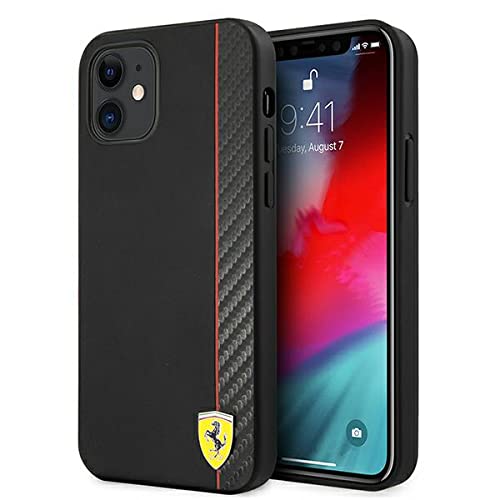 Ferrari FESAXHCP12SBK Coque de Protection pour iPhone 12 Mini 5,4" Noir