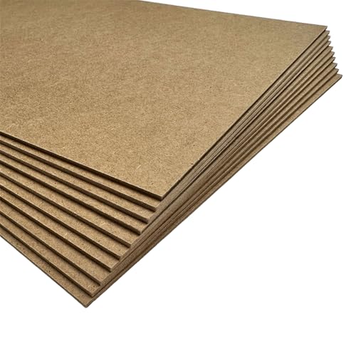 Rahmendesign24 MDF/HDF Platte | 2,5mm | individueller Zuschnitt | Holzplatte, Bastelplatte, Beidseitig Glatt, FSC-zertifiziert
