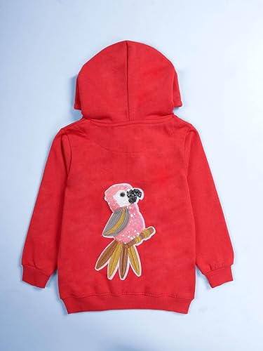 Image of KiddoPanti Unisex Solid Pullover Hooded Fleece Sweatshrit | Cotton Poly Fleece Fabric | Waist Length, Full Sleeve Hoodie | 2 Kangaroo Pockets | Winter Wear for Boys & Girls