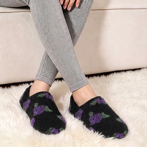 Image of Fires Womens Mens Slippers with Rubber Sole Soft-Lightweight House Slipper Socks Around House Shoes Non Slip Indoor /Outdoor