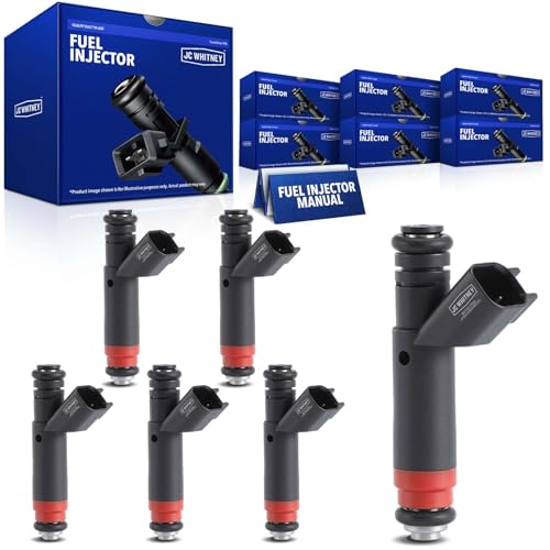 JC Whitney JFBAJCWFI00333 Set of 6 Fuel Injectors - Jeep