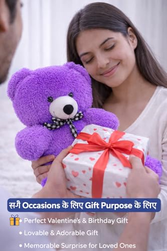 Image of ZEXSAZONE 2 Feet Purple Giant Teddy Bear Soft, Plush, and Cuddly Stuffed Animal for Kids, Birthdays, Anniversaries, Valentine's Day, and Special Occasions Large Huggable (Purple /2fit)