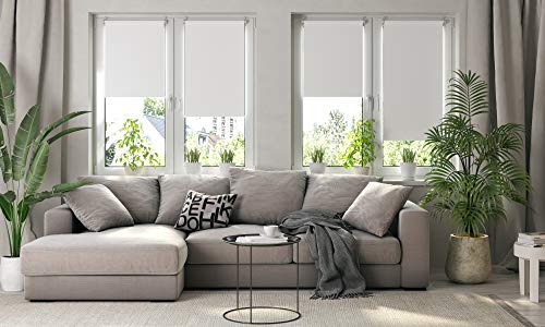 Sonello Verdunkelungsrollo Klemmfix ohne Bohren 85cm x 130cm Grau Verdunklungsrollo Fensterrollo Rollo Seitenzugrollo Klemmrollo für Fenster & Tür – Bild 7