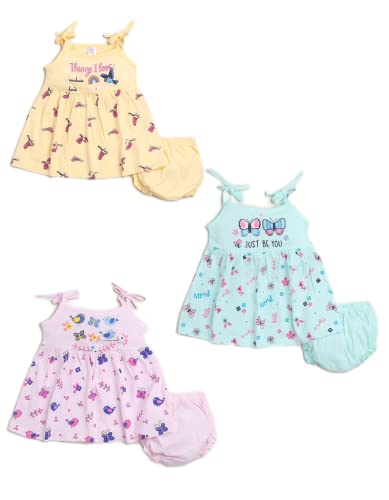 Image of Mars Infiniti Frock & Panty Set for Baby Girls (Pack of 3)