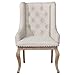 Coaster Home Furnishings - Brockway - Set of 2 Fabric Arm Chairs - Button Tufting, Nailhead Trim, Rolled Arms - Transitional - Dining Room and Kitchen - Cream and Barley Brown - 110293