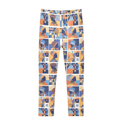 KLL Beautiful African Woman Toddler Girls' Leggings Fashion Full Length Pants Sports