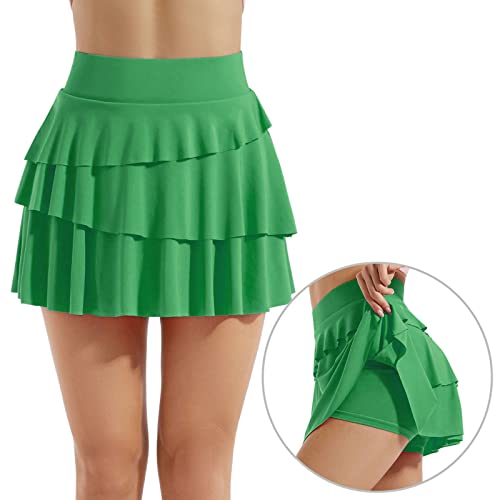 Pleated Tennis Skirt For Women Athletic High Waist American Flag A-Line Skirt Holiday Vintage Stretch Fit Skinny Bodycon Mini Skirt,Black Mini Skirts For Women,Drawstring Skirts For Women #TOP6