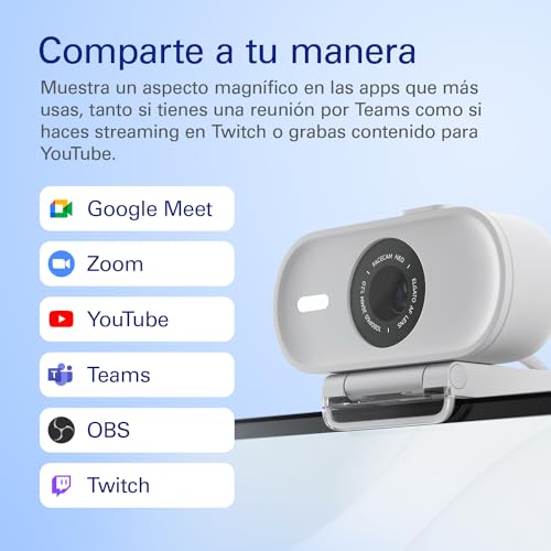 Elgato Facecam Neo – Webcam Full HD con obturador de privacidad, corrección de luz, ideal para videollamadas y Streaming, Teams, Zoom, Slack, OBS, YouTube y más - USB-C, Plug&Play en PC, laptop y Mac - imagen 4