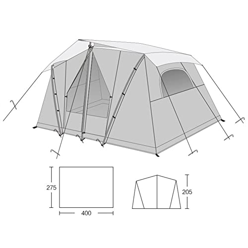 Carpa Familiar para Camping Doble Capa 3-4 Personas miniatura 7