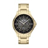 Armani Exchange Men's Multifunction Gold-Tone Stainless Steel Watch, Color: (Model: AX2461)
