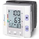 LotFancy Wrist Blood Pressure Monitor Large Cuff 11.8-16.5”, Accurate Digital Blood Pressure Machine, Blood Pressure Machine for Home Use with Carrying Case, 120 Readings Memory, Large LCD Display