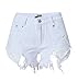 Produktbild iRachel Damen Short Hotpants Demin Short Kurze Hose Ripped Destroyed Loch Hose