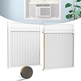 Wintcomfort Window Air Conditioner Side Panel with Adjustable Frame, Universal Window AC Accordion Filler Kit for Window Units 5000~14000 Btu, Window AC Insulation Side Panels with Frame