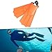 Aymzbd Snorkeling Fins Swimming Flippers Traveling Comfortable Water Sports Diving Fins , Orange 36 to 40