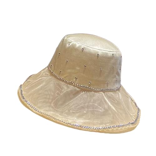 Sombrero tipo bucket de mujer con pedrería y brillo miniatura 1