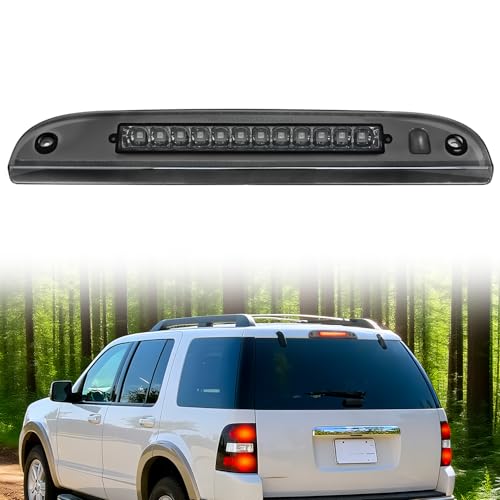 Nilight Third Brake Light Tail High Mount 3rd Stop Lights Smoked Lens for Ford Explorer 2002-2010 Escape 2008-2012 Mercury Mariner 2008-2011 Mountaineer 2006-2010 Van SUV Rear Center Cab Lamp