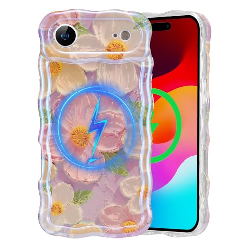 Coque iPhone Air rose TPU souple robuste transparente fleurie