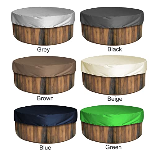Housse de protection jacuzzi gonflable rond bâche spa étanche bleu - 8