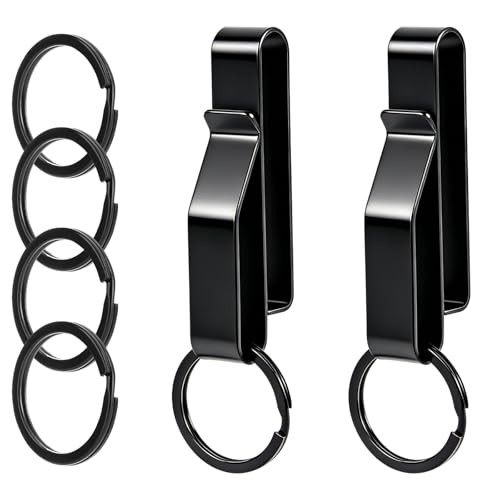 Image of SAVITA Duty Belt Key Holder, Fast Release Steel Tactical Key Holder Clip with Key Rings Fits Belts for Police Firefighters