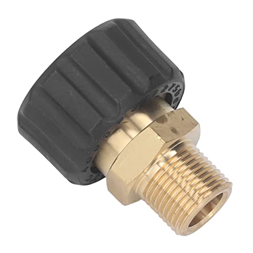 Pressure Washer AdapterHose Connector 5000PSI, Brass, Multifunction, Resistant (Male G3/8 to Female M22 14mm)