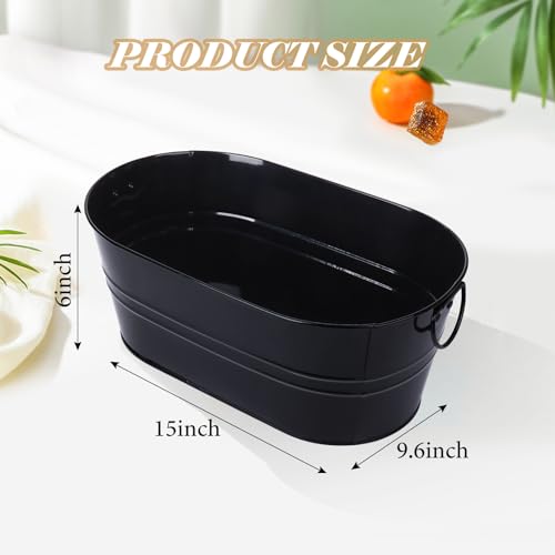 Tchrules K332 Galvanized Tub Beverage Tubs, 2Pcs Metal Ice Buckets thumb #5