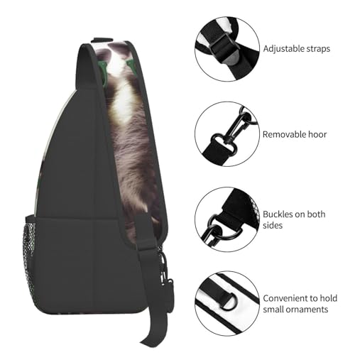 Bolso cruzado de pecho para hombre negro miniatura 5