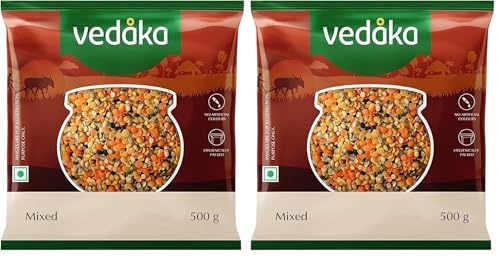 Image of Amazon Brand - Vedaka Premium Unpolished Mixed Dal, 500 g (Pack of 2)