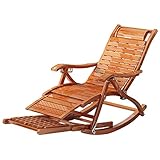 【Cómoda mecedora ergonómica】 El marco de madera natural garantiza su estabilidad y apariencia. Diseñada con comodidad y soporte ergonómicos, nuestra mecedora para porche cuenta con un asiento contorneado, respaldo alto y cómodos reposabrazos.