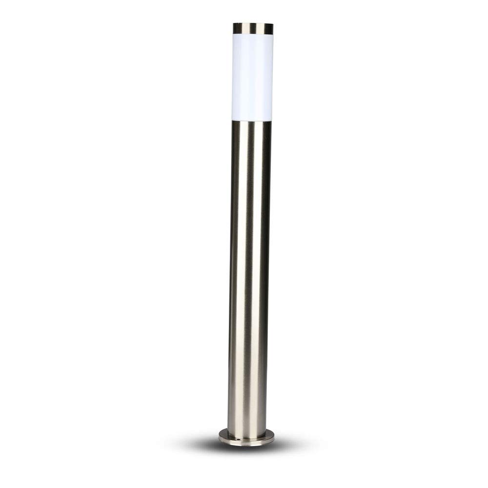 V-TAC PALO SEGNAVIALI H80 CM ATTACCO LAMPADINA E27 LAMPADA DA GIARDINO ATTACCO GRANDE E27 IN ACCIAIO INOX E POLICARBONATO TIPO UTRECHT VT-838 8625
