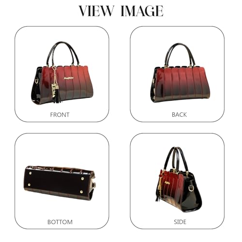 Image of SYGA Elegant Color Contrast Tote Bag - Horizontal Square Medium-Soft Handbag with Design for Everyday Use