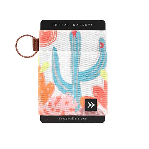 Thread Wallets™ - Slim Minimalist Wallet - Front Pocket Credit Card Holder for Women (One Size, Golden), Golden, One Size, Elastic Card Holder Wallet