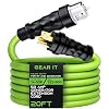 GEARit 50-Amp Generator Extension Cord, 125/250V, Inline NEMA 14-50P to SS2-50R Twist Lock Connector STW 6/3+8/1 AWG, for 50A Power Inlet Box, RV Camper, Generator to House, 20 Feet, Green
