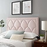 Modway MOD-6322-PNK Greta Performance Velvet King/California King Headboard, Pink