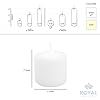 Royal Imports Pillar Candles White Unscented Premium Wax, 30 Hours Burning for Wedding, Spa, Party, Birthday, Holiday, Bath, Home Decor - 3"x3" Inch - Set of 12 #4