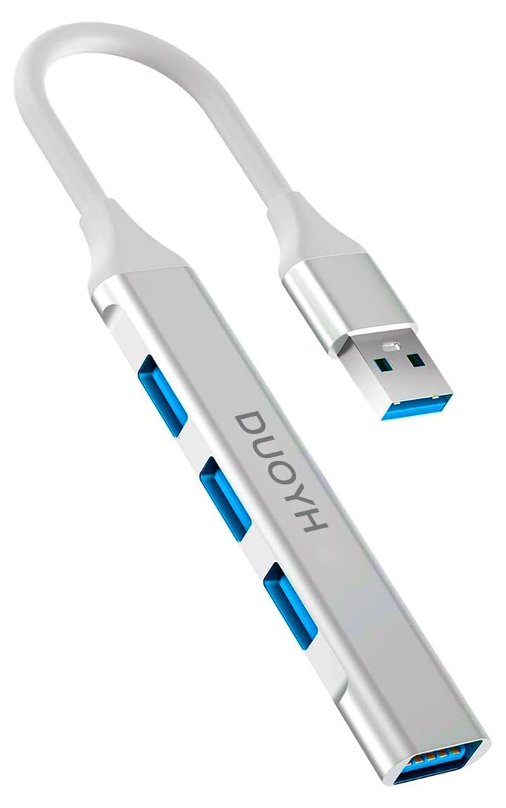 4-Port USB Hub 3 0 DUOYHIEL Portable Fast Data USB Hub Splitter for Laptop USB Extender Compatible with