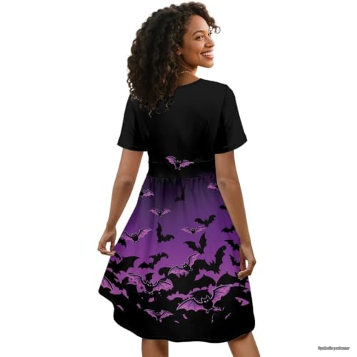 Image of Women's Summer Dresses Short Sleeve Formal Dresses with Pockets | Lightweight polyester fabric delivers cool airflow during hot summer outdoor activities