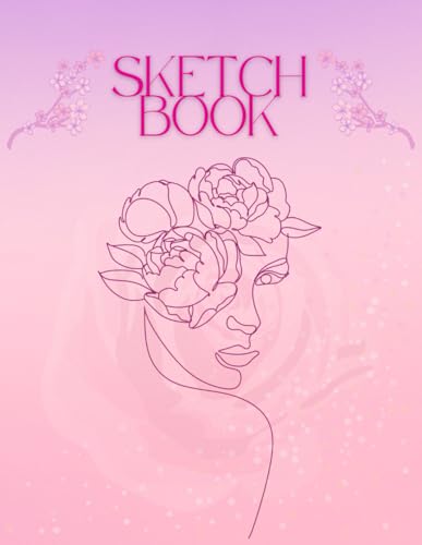 Cute Aesthetic Sketchbook for Girls ? 120 Pages, 8.5x11, Pink & Purple Gradient: Perfect for Drawing, Doodling & Creativity ? Gr