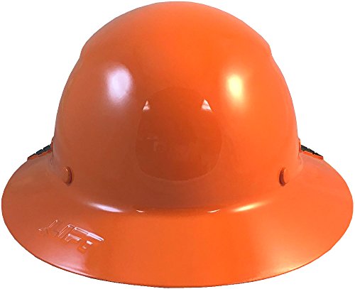 Texas America Safety Company Actual Carbon Fiber Material Hard Hat With Hard Hat Tote- Full Brim, Hi Viz Orange #TOP4
