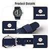 IBEIKE Military Watches for Boys, Casual Sports Analog Quartz Men's Watch Army Tactical Wristwatch with Illuminate Pointer Glow in The Dark, Navy Nylon Strap, Black Dial #2